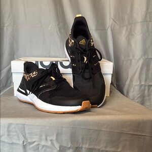 adidas Women's Black and Gold Athletic Shoes